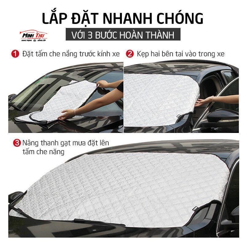 Bạt Che Kính Lái - 3 Lớp Tráng Bạc Cao cấp