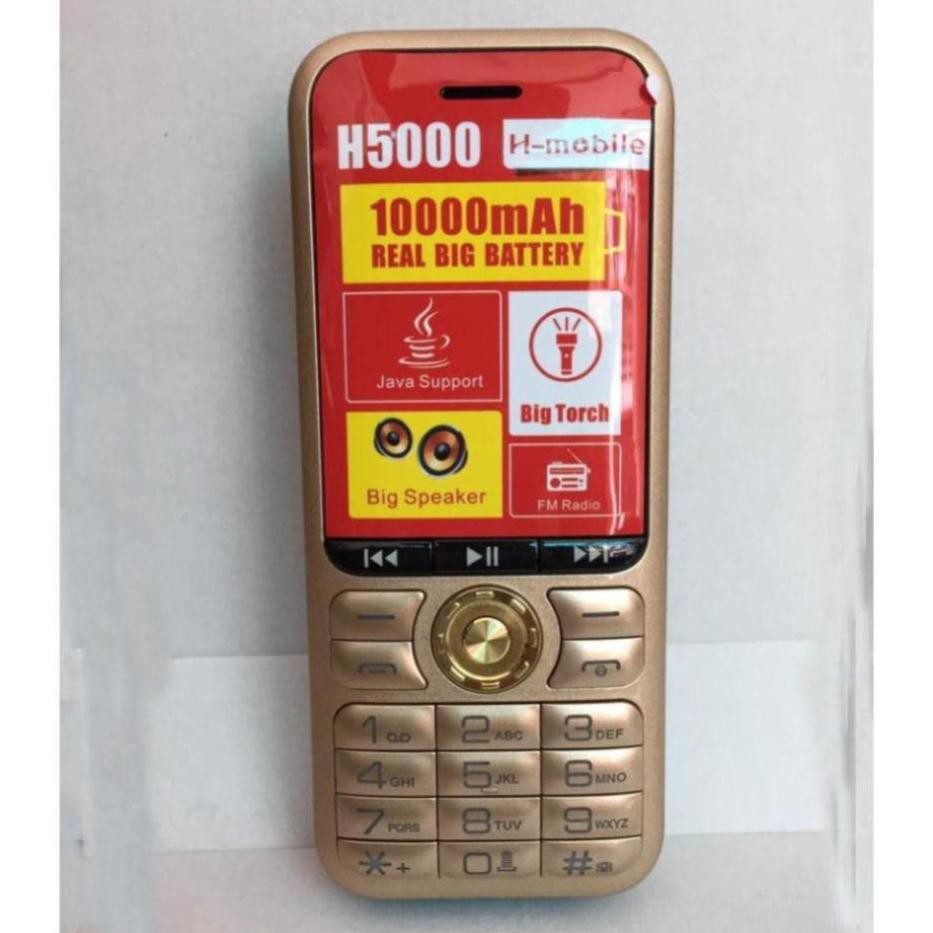 Điện thoại pin khủng h5000 loa cực to đàm thoại tốt 4 sim