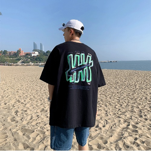 Áo thun tay ngắn in chữ phong cách Hàn Quốc 2021