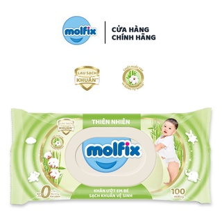 Khăn ướt Molfix Thiên nhiên Tươi Mát Sạch Sẽ - Gói 100 miếng