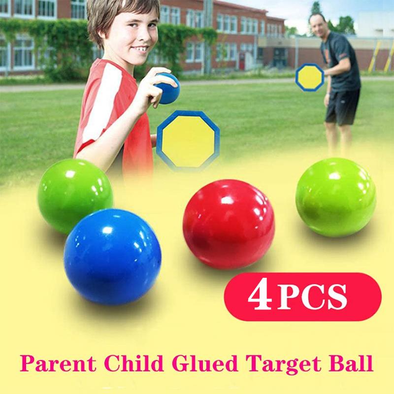 4Pcs Luminous Stress Relief Balls Sticky Wall Ball Game Toy