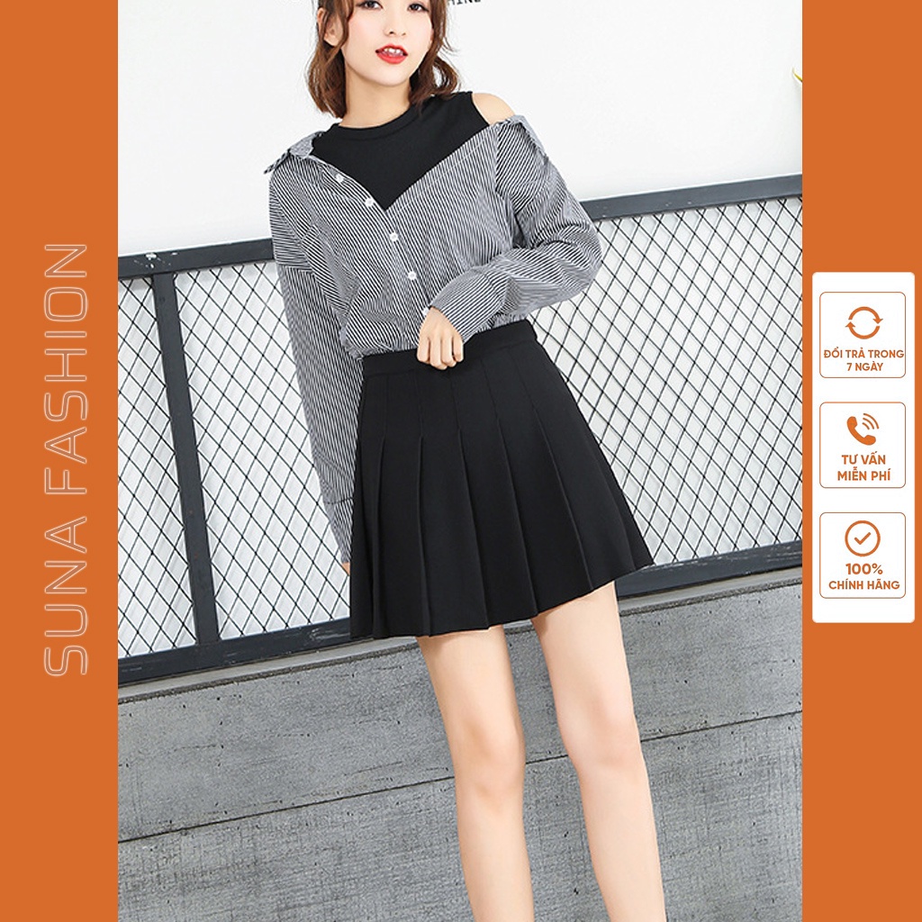 Chân váy ngắn xếp ly chất tuyết mưa, Chân váy tennis nữ cạp cao SUNA FASHION từ 42 - 60kg