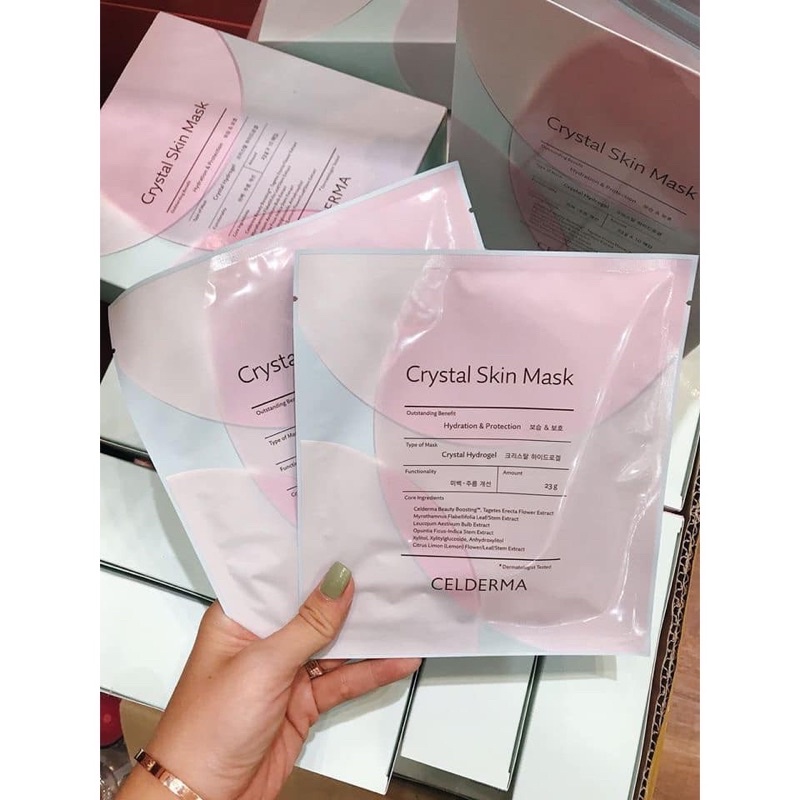 1 Miếng - MẶT NẠ THẠCH ANH CRYSTAL SKIN MASK CELDERMA -SONG JIHYO