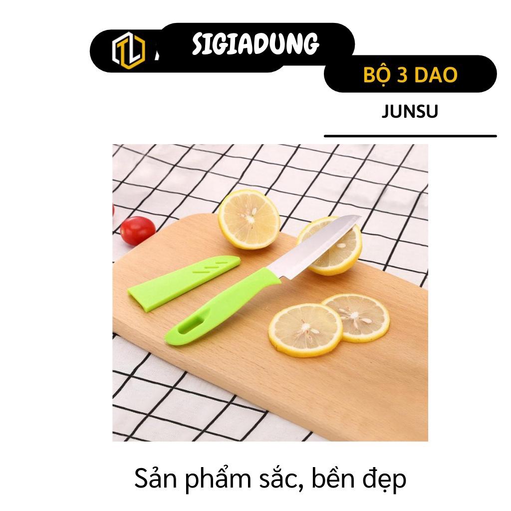 [SGD] Dao Nhà Bếp - Bộ 3 Dao Cắt Trái Cây, Cắt Táo, Lê Thành 8 Miếng, Gọt Vỏ Củ Quả 8762