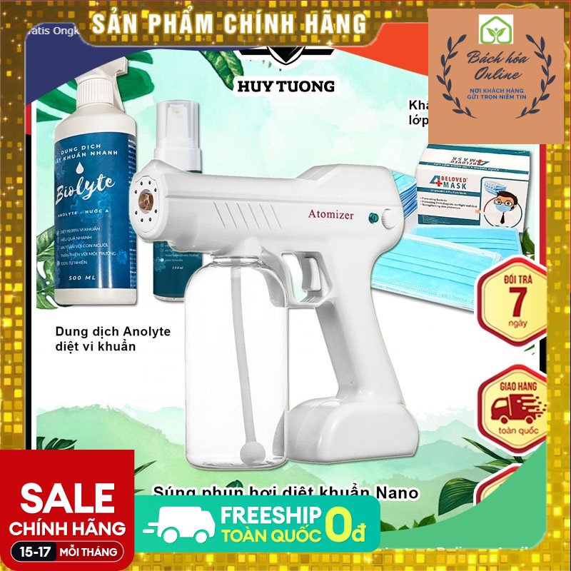 Súng phun khử khuẩn, súng xịt khuẩn khử trùng cầm tay Nano phun hơi diệt khuẩn làm sạch không khí - Lep Store