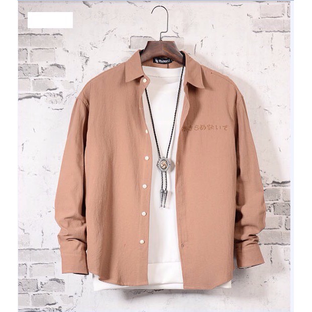 Áo khoác sơ mi unisex dài tay họa tiết DT04 | BigBuy360 - bigbuy360.vn