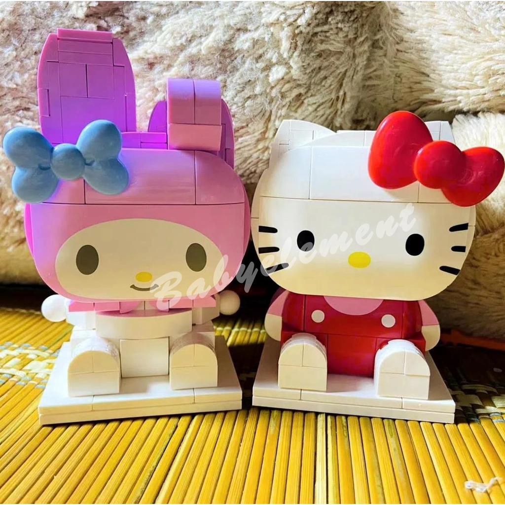 Sanrio Tương Thích Xếp Hình Khối Xây Dựng Kuromi Giai Điệu Của Tôi Sáng Tạo Triều Chơi Mô Hình Hello Kitty Trang Trí Tự Làm Đồ Chơi Quà Tặng