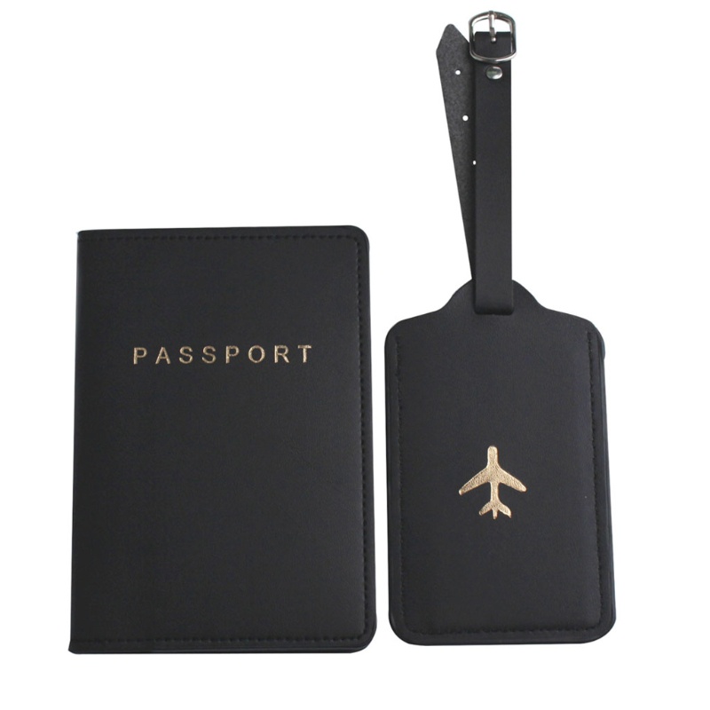 QQ Bộ 4 Bao Da PU Đựng Hộ Chiếu Và Thẻ ID Dành Cho Cặp Đôi