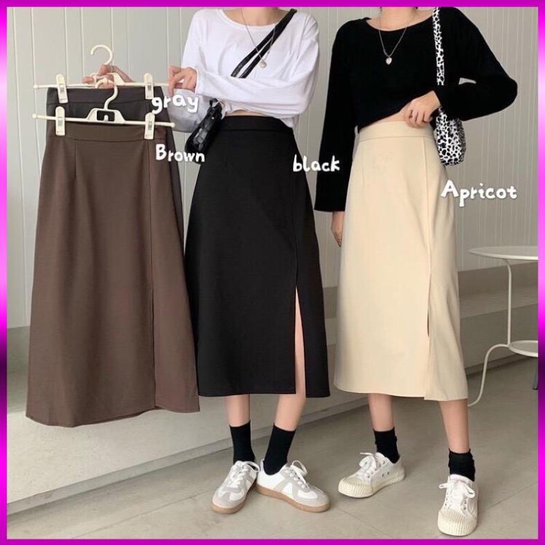 [ Xả Kho 3 Ngày ] CHÂN VÁY DÀI XẺ TRƯỚC UZZANG,CHÂN VÁY DÀI PHONG CÁCH HÀN QUỐC | BigBuy360 - bigbuy360.vn