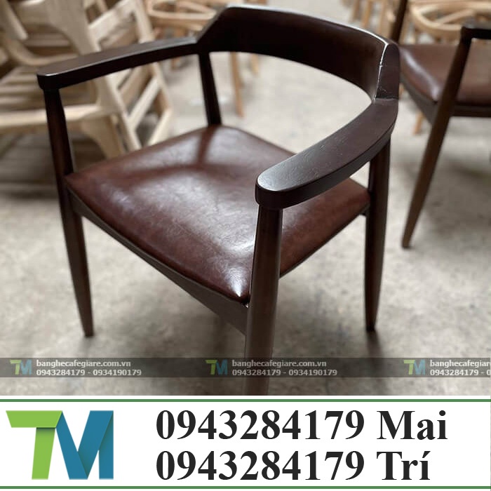 Ghế Gỗ cafe Đẹp hiroshima lưng thấp giá rẻ - Thanh Lý Tồn Kho Bọc Nệm Sơn Theo Yêu Cầu