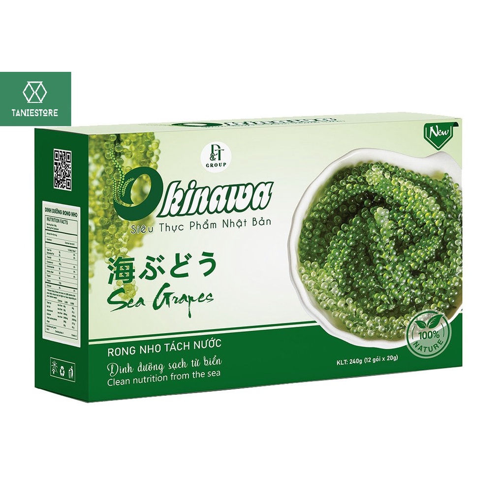 [RẺ VÔ ĐỊCH] RONG NHO OKINAWA HỘP 240G (12 GÓI X 20G)
