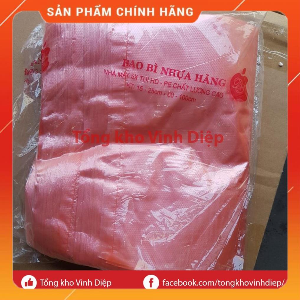 1kg túi nilon bóng 2kg có quai đựng hàng, chất dai, đẹp - 2 màu trắng, hồng