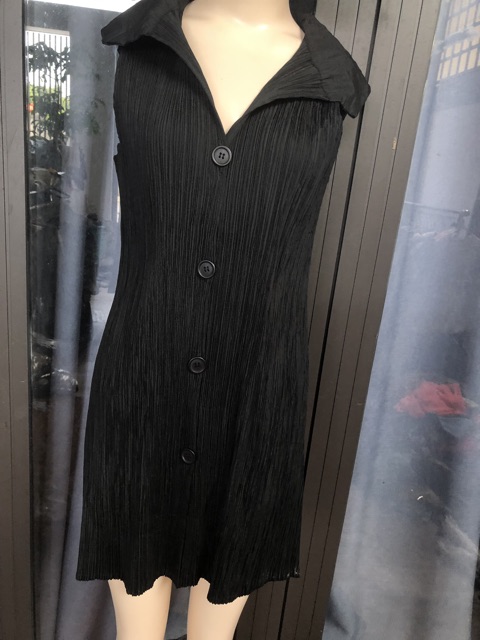 Đầm sơ mi màu đen big size combo 4