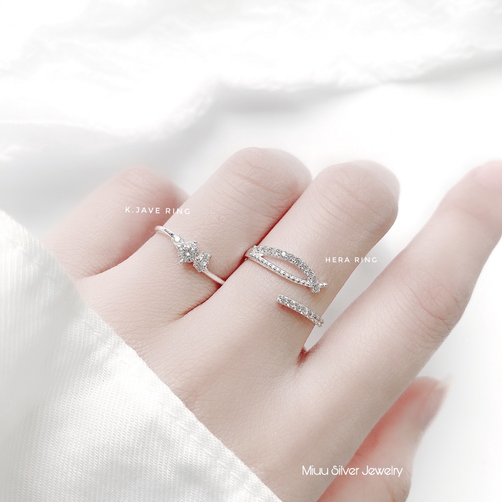 Nhẫn bạc nữ đính đá Miuu Silver Hera Ring