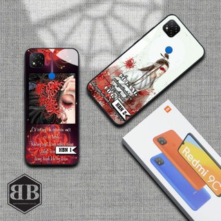 Ốp lưng kính cường lực Xiaomi Redmi 9C in hình hoa bỉ ngạn