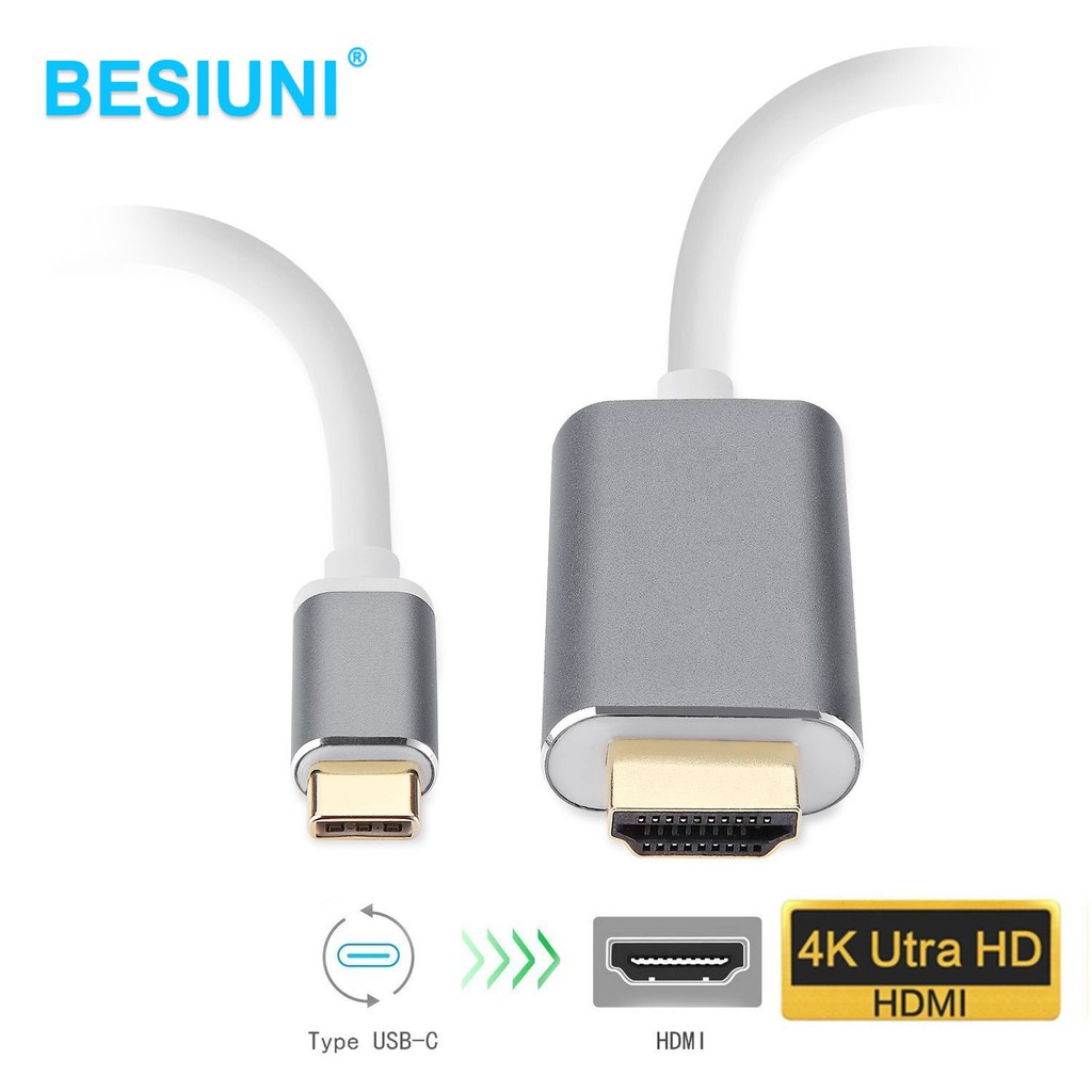 Cáp Chuyển Đổi 1.8m 4k 30hz Type C Usb C Sang Hdmi Cho Macbook Surface Imac Galaxy Dell