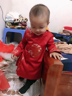 thanh li Áo dài diện tết cho bé