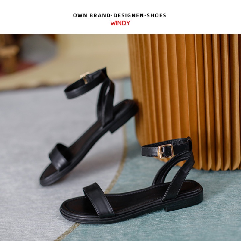 Giày Sandal RS Quai Ngang Màu Trơn Tôn Dáng Êm Chân SD-0323/ROSA