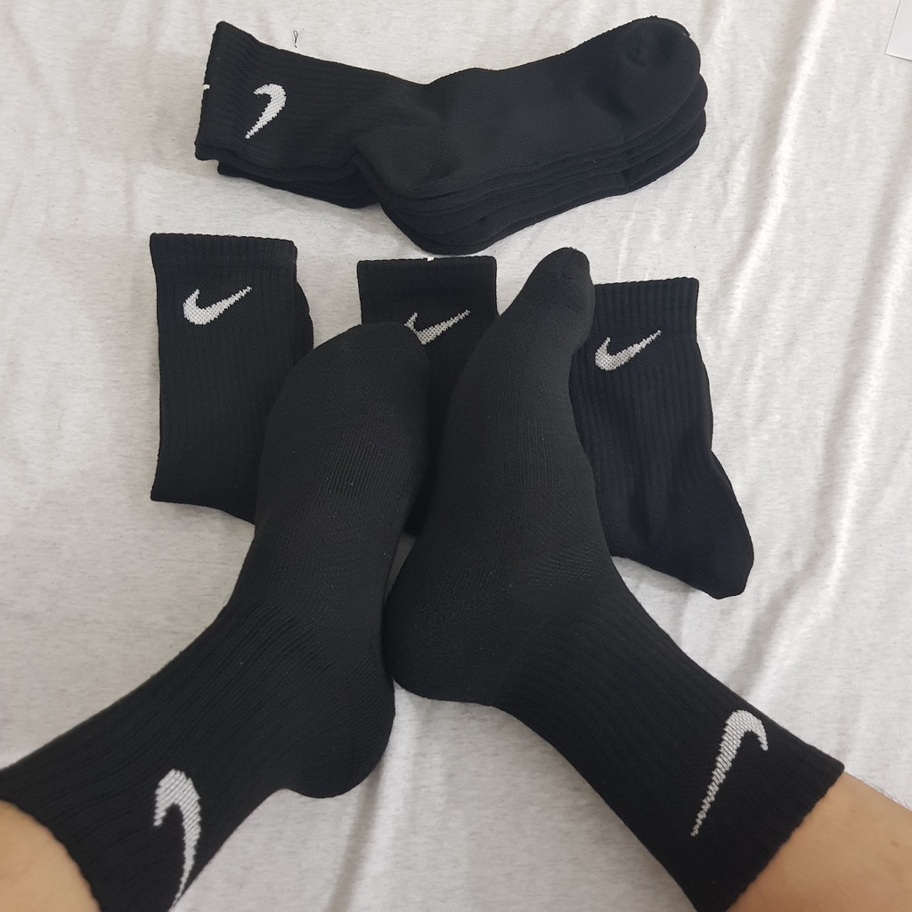 Tất thể thao Nike cao cổ White/Black/Gray SX7676-100