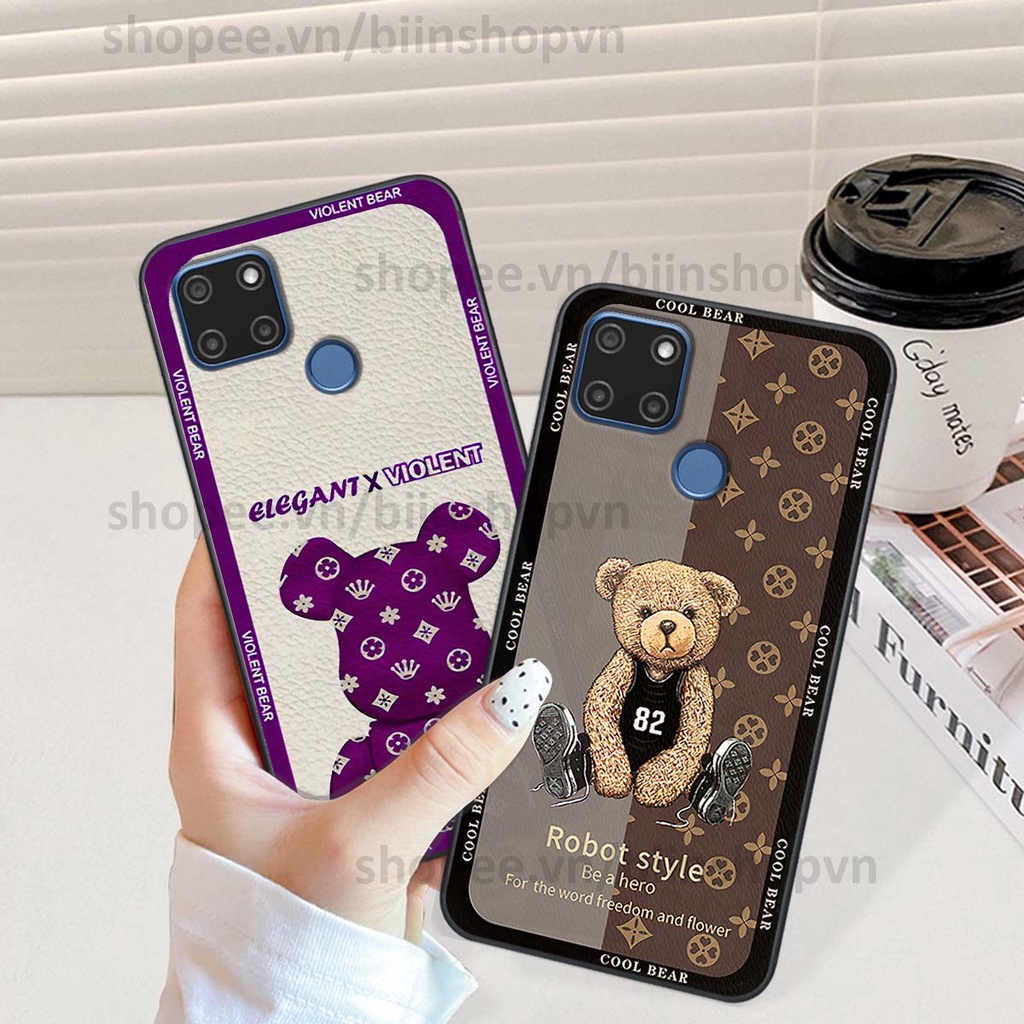 Ốp Realme C12 / C15 hình gấu bear brick đẹp độc lạ, thời trang, cá tính