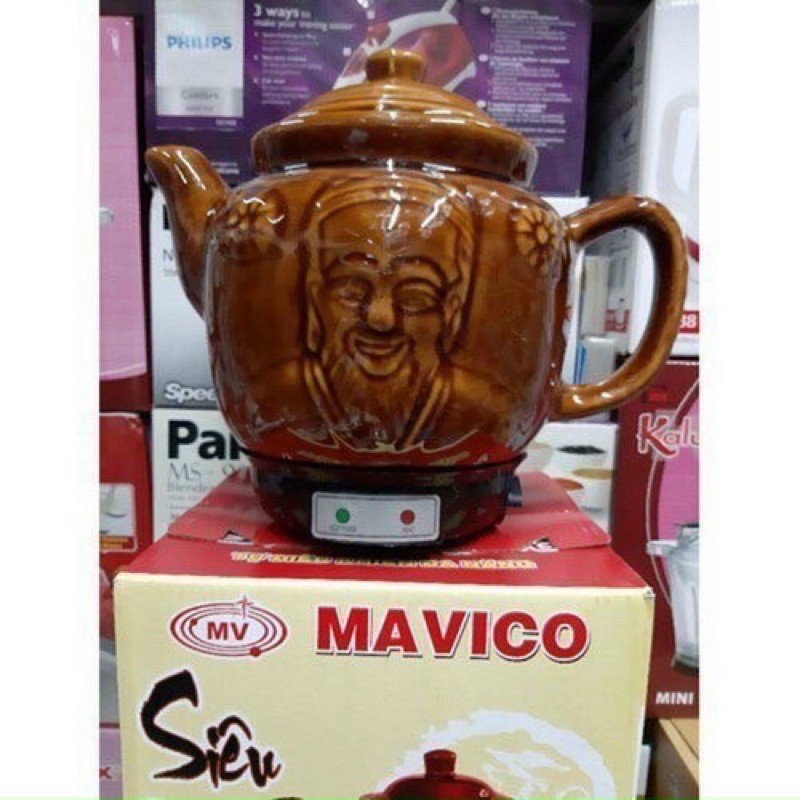 Siêu nấu thuốc, ấm sắc thuốc bắc bằng điện Mavico dung tích 3L gốm bát tràng Việt Nam