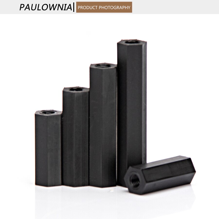 Đai Ốc Lục Giác Bằng Nhựa nylon Màu Đen m2 m2.5 Cho Nữ