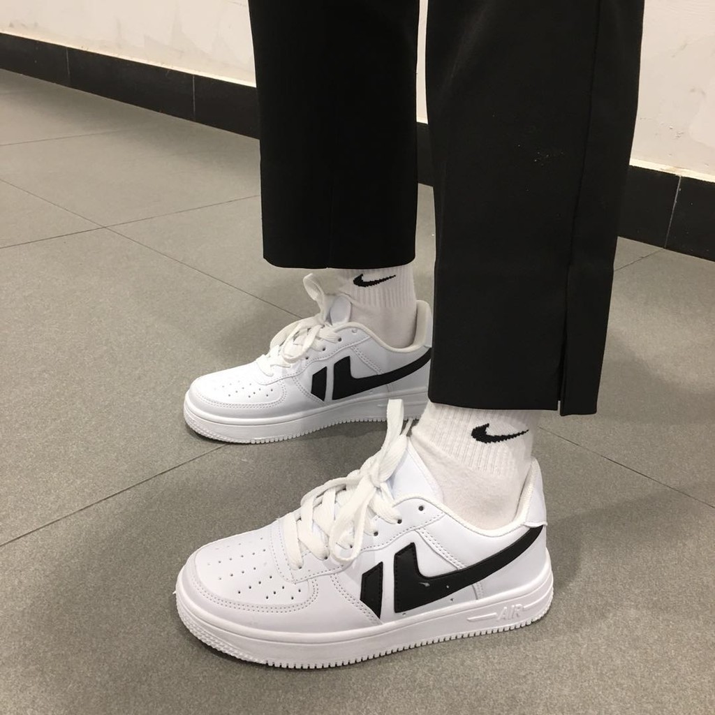 [ SẴN 41 ] Giày order giày nam nữ trắng đen sneaker thể thao dáng hàn quốc KÈM ẢNH THẬT