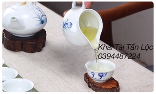 Bộ ấm trà hoa sen xanh