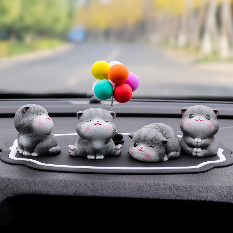 Mô Hình Phụ Kiện Decoroto Trang Trí Taplo Ô Tô Bàn Làm Việc Phòng Khách Phòng Ngủ Mèo Mika Dễ Thương Chất Liệu Thạch Cao