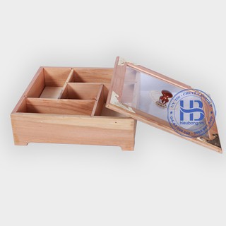 Hộp đựng mứt bằng gỗ sồi
