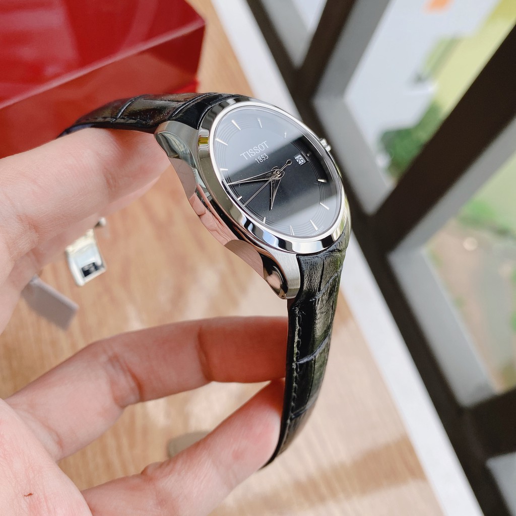 Đồng hồ nữ chính hãng Tissot Couturier Quartz Black Dial T035.210.16.051.01  - Máy Pin - Kính Sapphire