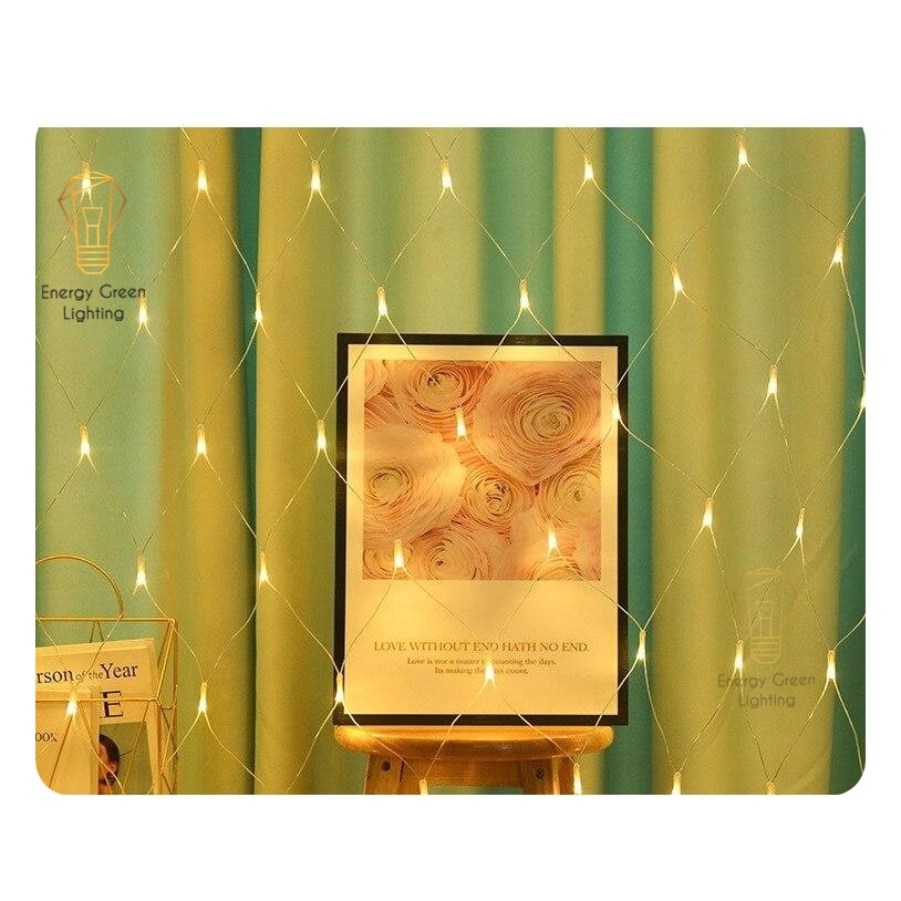 Đèn nháy Energy Green Lighting trang trí hình rèm lưới DL325 - 8 chế độ nháy 3m x 1.5m