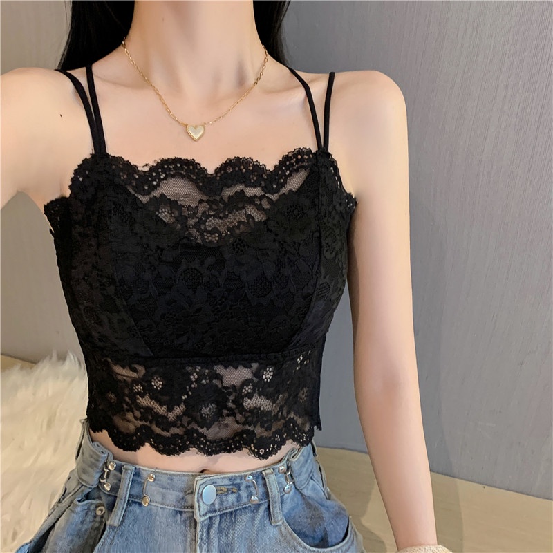 Áo Lót Hai Dây Dáng Rộng Cột Dây Màu Trơn Dễ Thương Chống Lộ Ngực Dành Cho Bạn Gái
