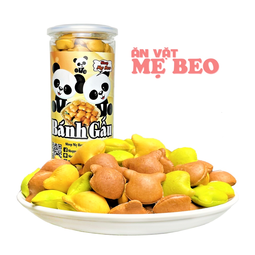 Bánh gấu nhân kem 3 vị hộp 450gr ăn cực ngon