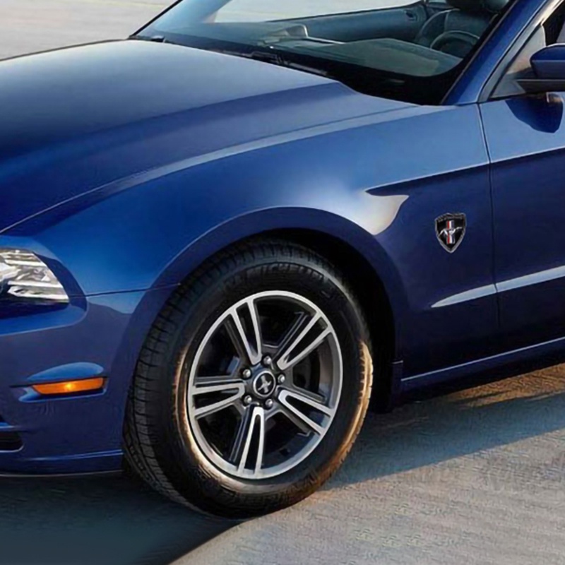 Miếng Dán Logo 3D Bằng Kim Loại Chrome Trang Trí Xe Hơi Ford Mustang Shelby GT fender