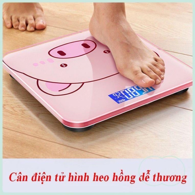 Cân Điện Tử Sức Khoẻ Hình Chú Heo Xinh Xắn Chính Hãng