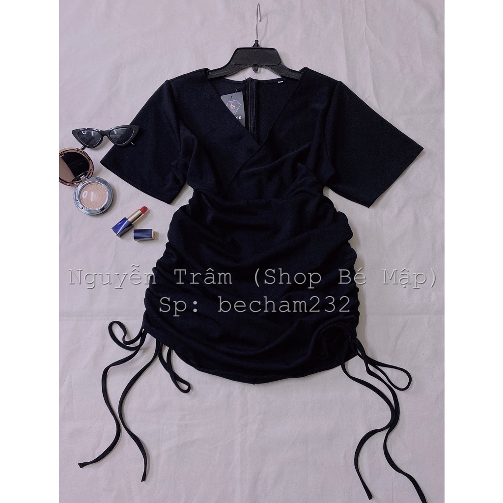 Đầm Body Đắp Chéo Rút Dây BigSize 65-85Kg