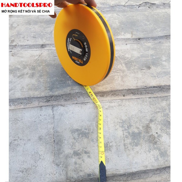 Thước Dây Nhựa 50m Tolsen 35023 - Vỏ Nhựa ABS, Cuộn Tự Động