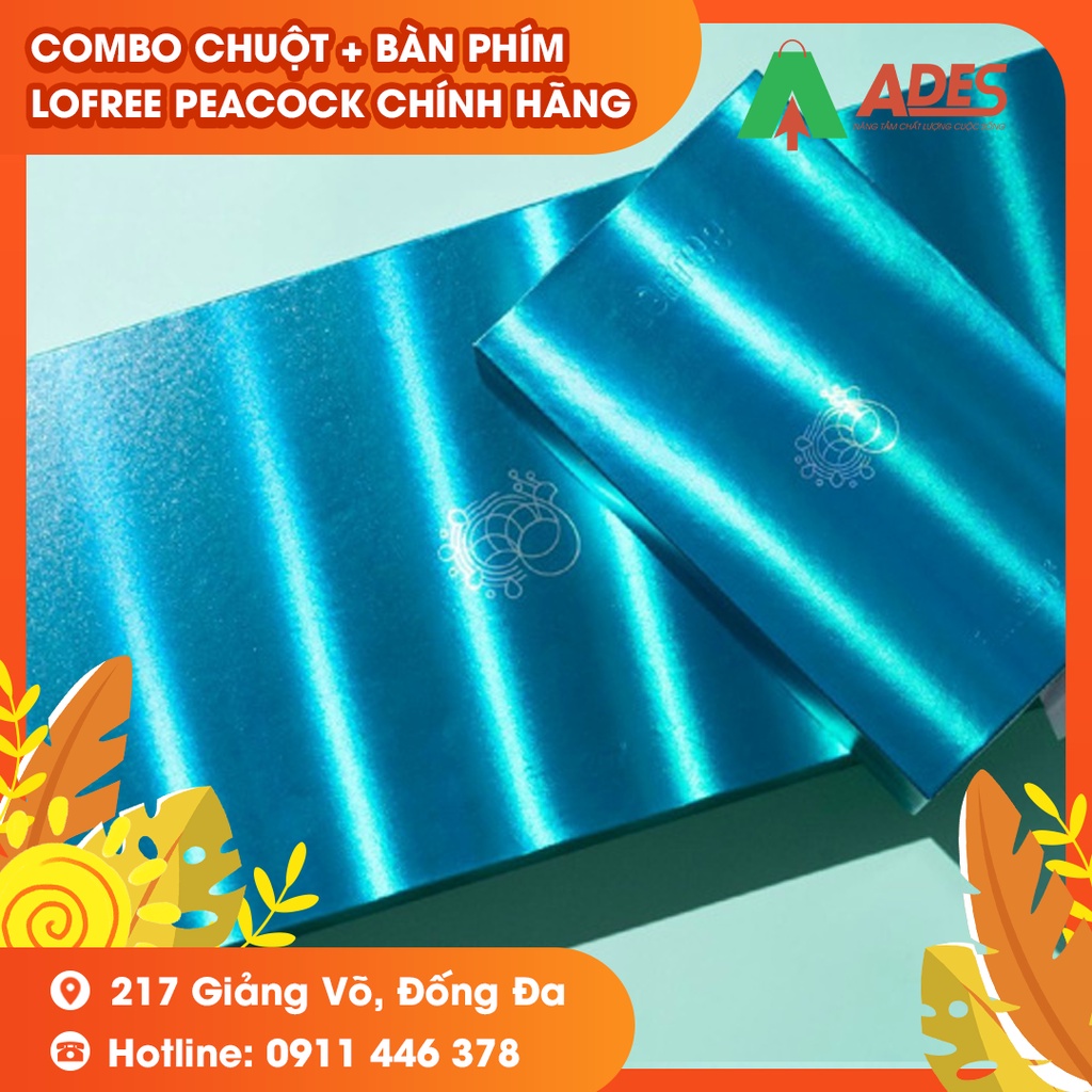 Combo Chuột + Bàn phím Lofree peacock màu xanh khổng tước - Bảo hành 12 tháng
