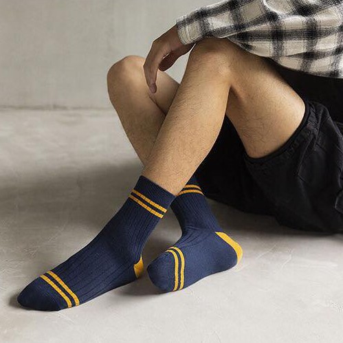 Tất Sọc Cổ Sọc Gót Màu Nam/ Nữ ERASHOP 075087 - Phù Hợp Mang Sneaker, Co Giãn 4 Chiều Freesize, Siêu Rẻ Đẹp