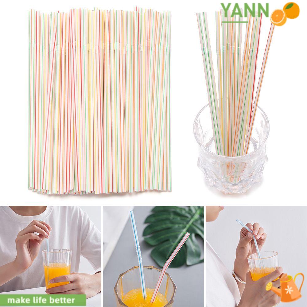 Bộ 100 / 300 / 500 Ống Hút Nhựa Dùng Một Lần Tiện Dụng Cho Các Bữa Tiệc