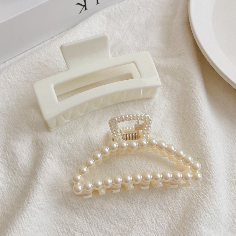 Kẹp Tóc Một Bên Cỡ Lớn Đính Ngọc Trai Thời Trang Hàn Quốc