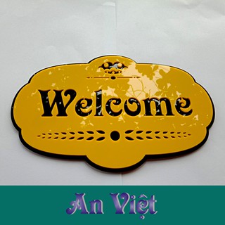 Bảng dán cửa Welcome mica cao cấp