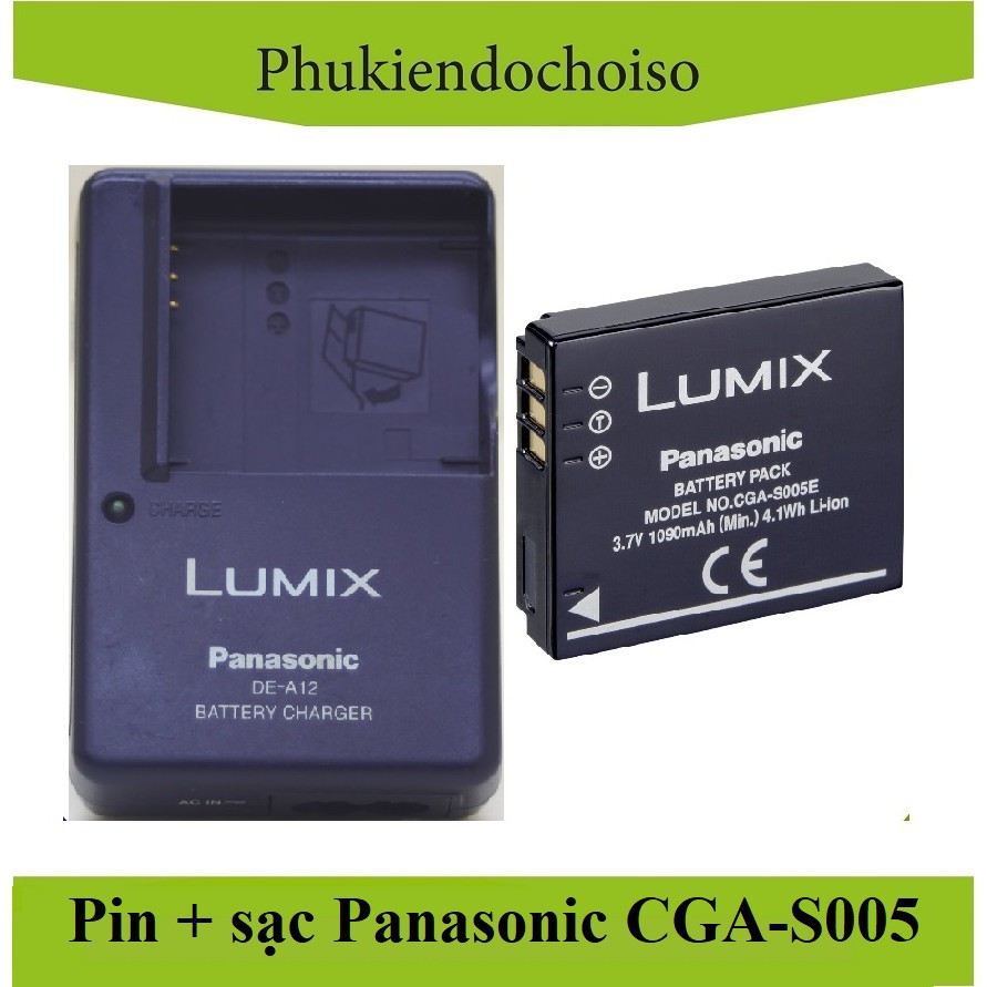 Bộ 1 pin 1 sạc máy ảnh Panasonic CGA-S005, Hàng nhập khẩu