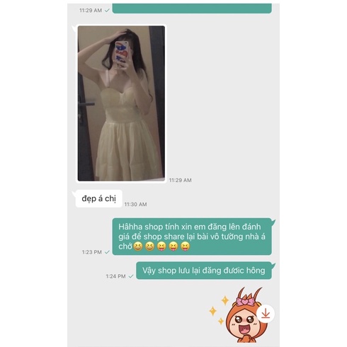 Đầm be dây ngọc tơ organza váy công chúa có sẵn