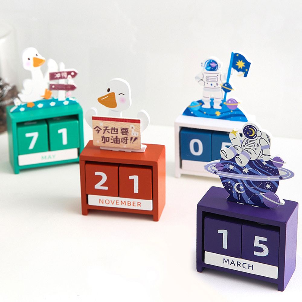Lịch gỗ để bàn thiết kế dễ thương dùng trang trí nhà cửa/ văn phòng