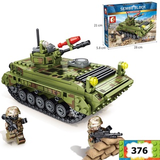 Lego xe tăng quân sự 105530 đồ chơi lắp ráp giúp trẻ tư duy logic sáng tạo với 376 mảnh ghép