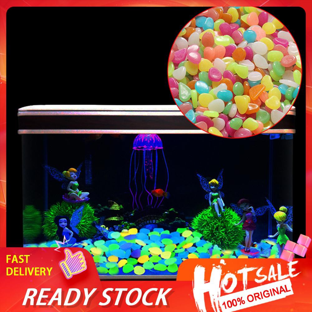 Set 100 Viên Đá Dạ Quang Trang Trí Bể Cá