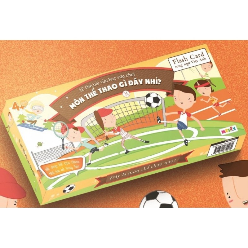 [Thanh Lý Siêu Sốc] Bộ thẻ học song ngữ chủ đề Các môn thể thao - Giúp bé yêu thích và có ý thức rèn luyện thể thao