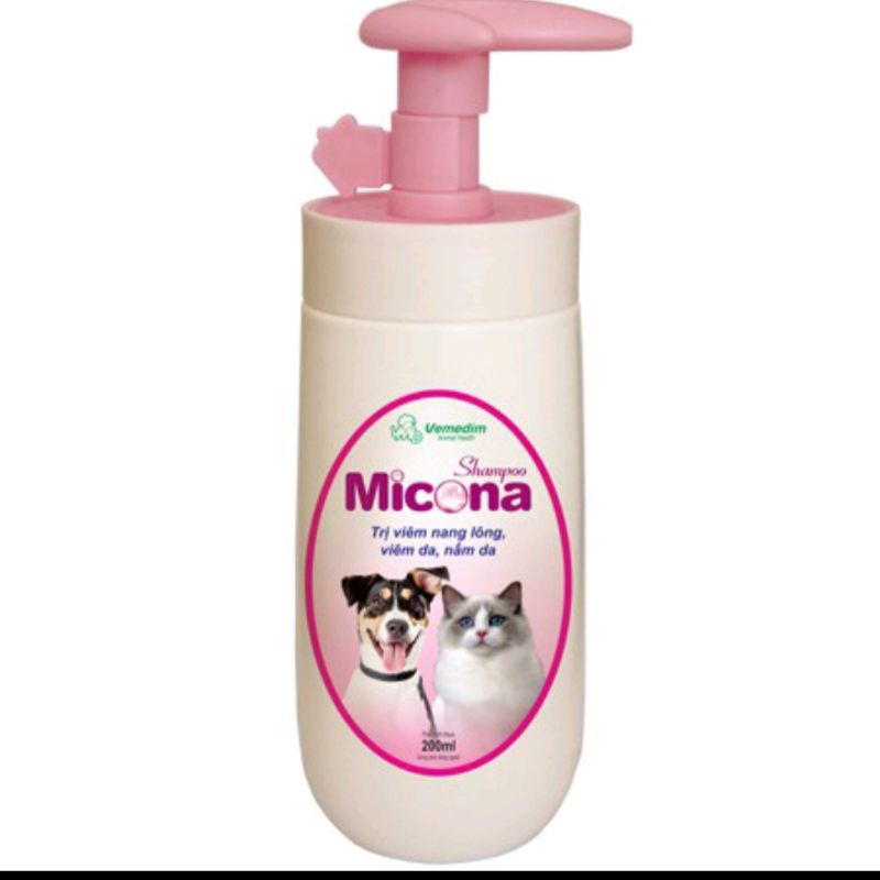 Sữa Tắm đặc trị Viêm Nang Lông Viêm Da Nấm Da Cho Chó Mèo MICONA SHAMPOO VEMEDIM 200ml